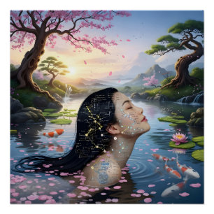 Póster "Entre la flor y la fórmula" - Un retrato digital