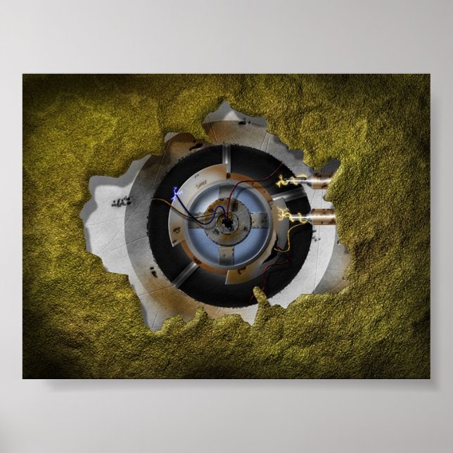 Póster Entre la tecnología y la naturaleza (Frente)