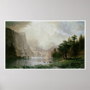 Póster Entre las montañas de Sierra Nevada, California