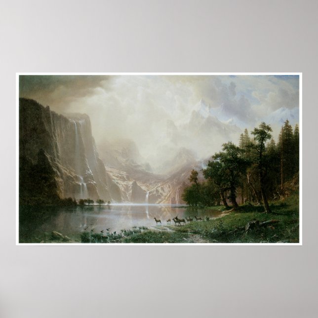 Póster Entre las montañas de Sierra Nevada, California (Frente)