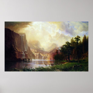 Póster Entre las montañas de Sierra Nevada por Bierstadt