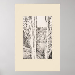 Póster Entre los árboles Cornwall Eleanor Hughes Restrike