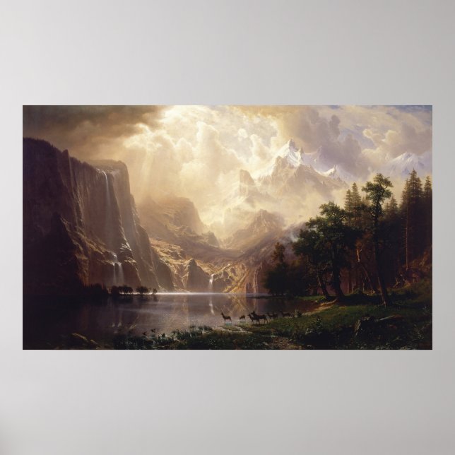 Póster Entre Sierra Nevada, CC por Albert Bierstadt (Frente)