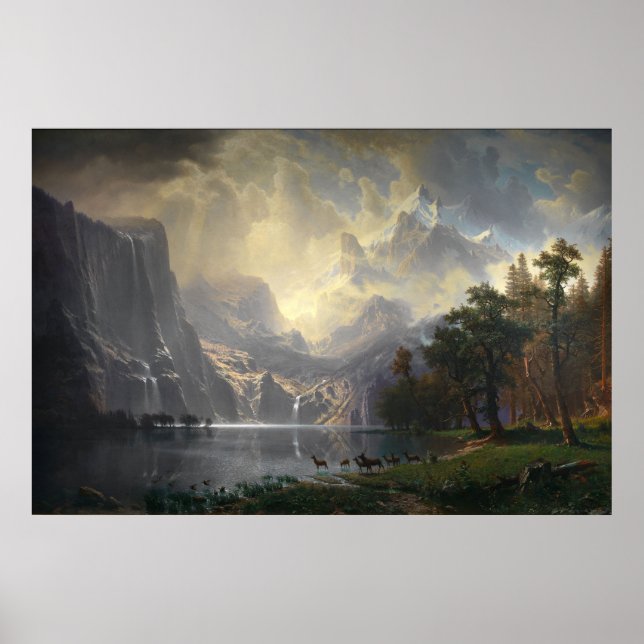 Póster Entre Sierra Nevada Por Albert Bierstadt (Frente)