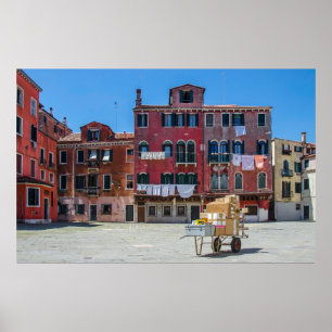 Póster Entrega de cajas en Venecia