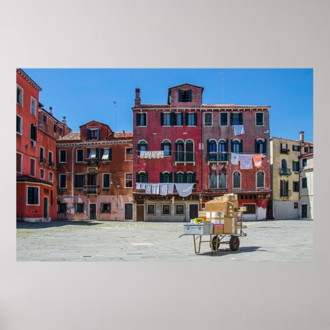 Póster Entrega de cajas en Venecia (Frente)