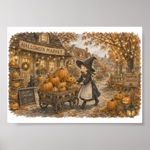 Póster Entrega de Calabaza de Bruja para Amantes del Merc