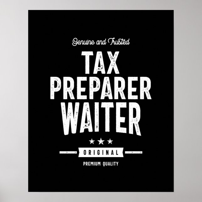 Póster Entrega de cargo de trabajo de preparador de impue (Frente)