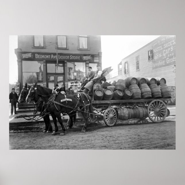 Póster ENTREGA DE CERVEZA DE CHICAGO c. 1895 (Frente)