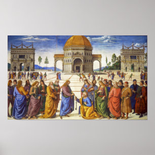 Póster Entrega de las claves   Pietro Perugino  