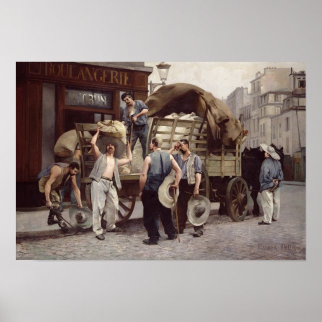 Póster Entregando harina, 1885 (Frente)
