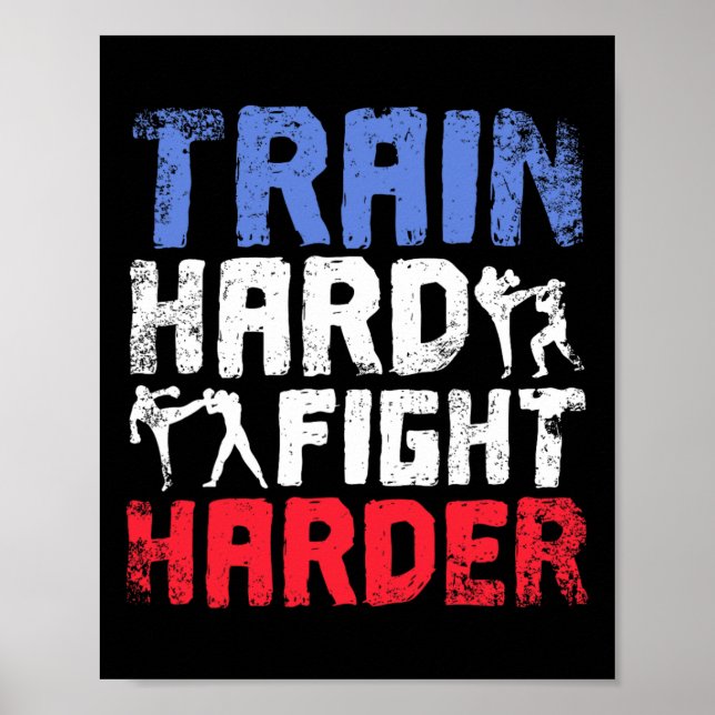 Póster Entrena Duro, Lucha Más Duro Savate  (Frente)