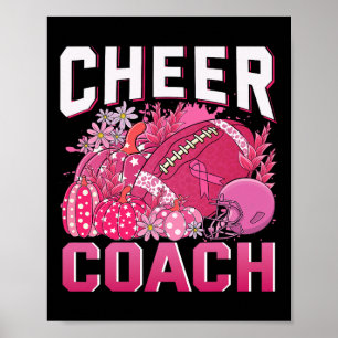 Póster Entrenador Cinta rosa Fútbol Sensibilización sobre