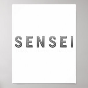 Póster Entrenador de artes marciales leyenda mito Sensei