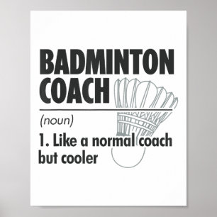 Póster Entrenador de bádminton Definición de sustantivo D