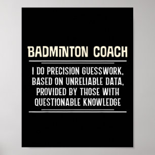 Póster Entrenador de bádminton divertido gráfico - Hago c