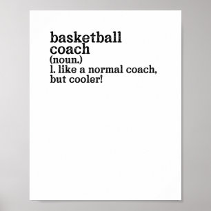Póster Entrenador De Baloncesto Como Un Entrenador Normal