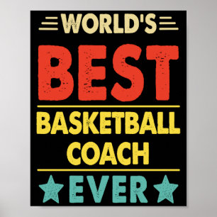 Póster Entrenador de Baloncesto Mundos Entrenador de Balo