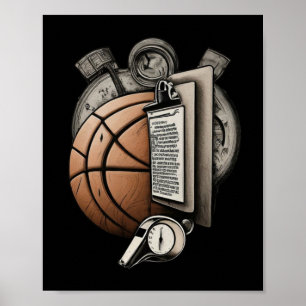 Póster Entrenador de baloncesto - S