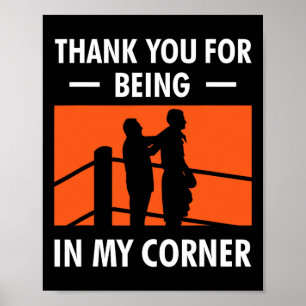 Póster Entrenador De Boxeo Gracias Por Estar En Mi Rincón
