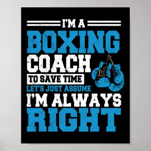 Póster Entrenador de boxeo instructor de boxeo maestro de