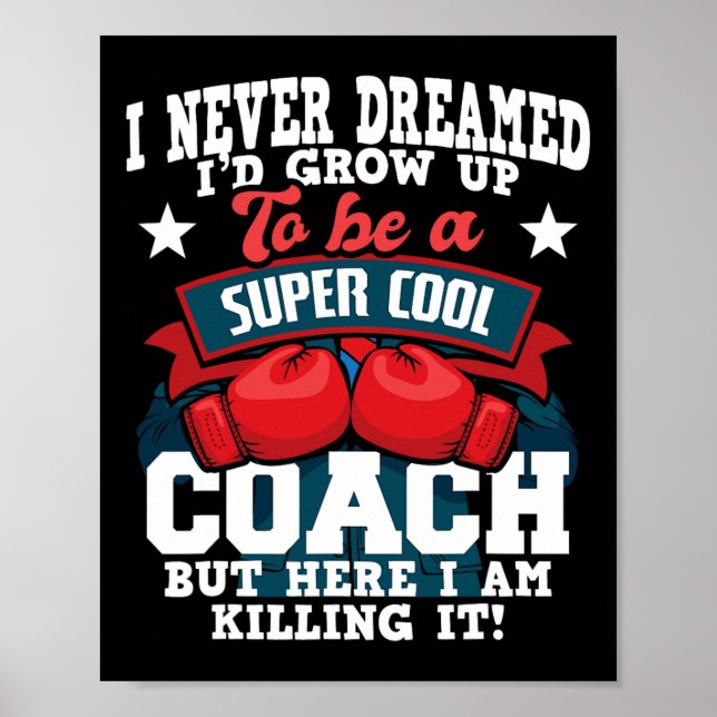 Póster Entrenador de boxeo Kickboxer Boxer 2 (Frente)