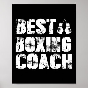 Póster Entrenador de boxeo Kickboxing Kickboxer Boxeador 