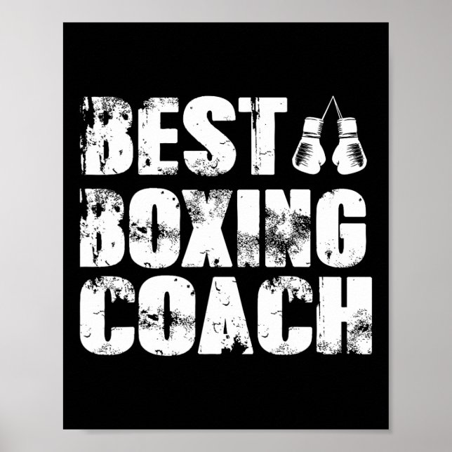 Póster Entrenador de boxeo Kickboxing Kickboxer Boxeador  (Frente)