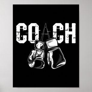 Póster Entrenador de Boxeo - Kickboxing Kickboxer Gimnasi