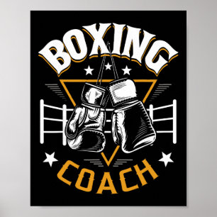 Póster Entrenador de Boxeo - Kickboxing Kickboxer Gimnasi