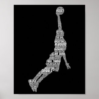 Póster Entrenador de Bysketbyll Jugador Niños Hombres