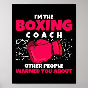 Póster Entrenador de Club de Boxeo de Boxeador Kickboxing