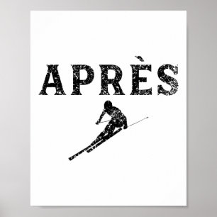 Póster Entrenador de esquí después del esquí Instructor d