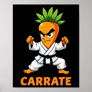 Póster Entrenador de estudiantes de MMA de Karate Carrot