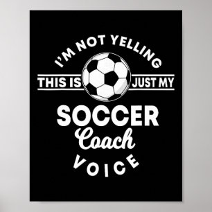 Póster Entrenador de fútbol entrenador mamá papá voz