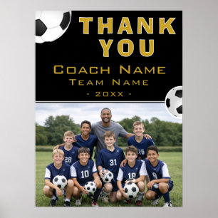 Póster Entrenador de Fútbol Foto de Equipo