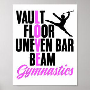Póster Entrenador de gimnasia de manos libres gimnasia