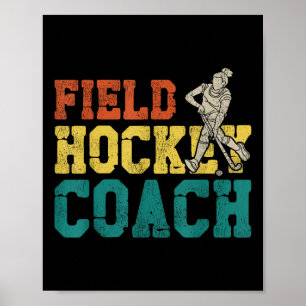 Póster Entrenador de Hockey sobre Césped Entrenador de Ho