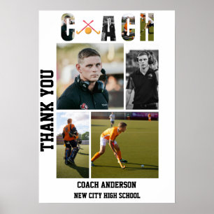Póster Entrenador de Hockey sobre Césped Noche de Veteran