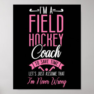 Póster Entrenador de Hockey sobre Césped Soy un Entrenado