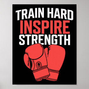 Póster Entrenador de Kickboxing Fitness Intenso Autodefen