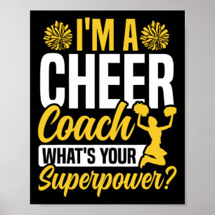 Póster Entrenador de Porristas Cheerleading Soy un entren