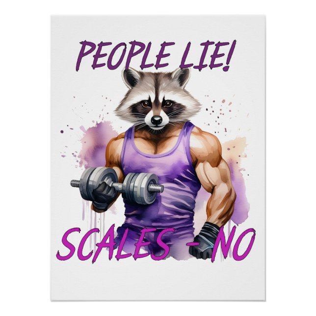 Póster Entrenador de Racoon, atleta, campanas (Anverso)