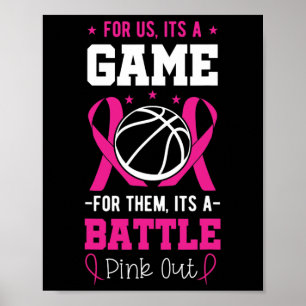 Póster Entrenador de Sketll Cancer Pink Ribbon Awar