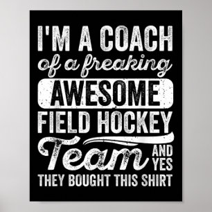 Póster Entrenador de un equipo de hockey sobre césped inc