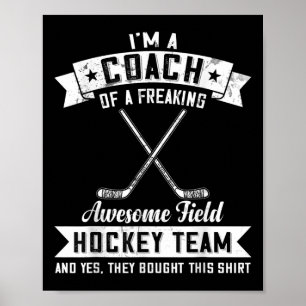 Póster Entrenador de un equipo de hockey sobre hierba inc
