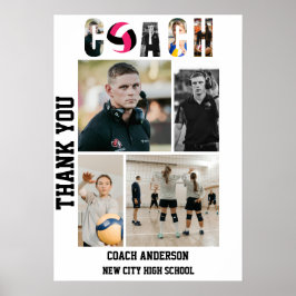 Póster Entrenador de Voleibol Noche de Veteranos Graduaci