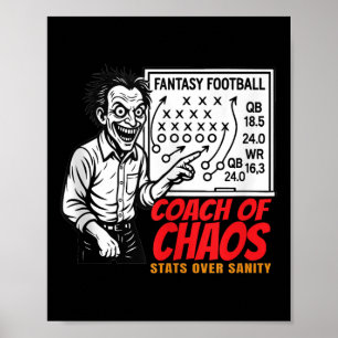 Póster Entrenador Del Caos Estadísticas Sobre La Cordura 