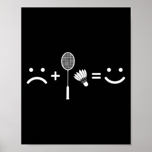 Póster Entrenador del equipo Badminton Love Happy