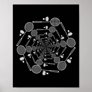 Póster Entrenador del equipo de amor de Badminton